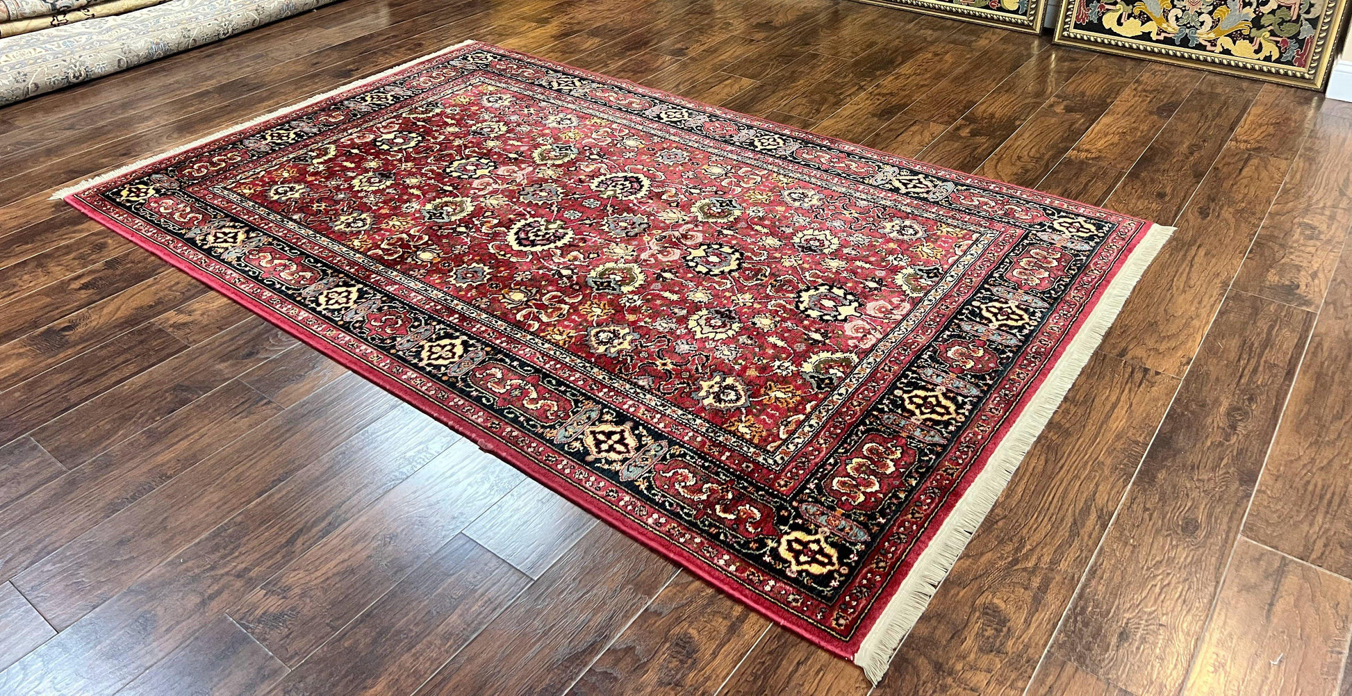 Karastan Rug 6x9, Williamsburg Herati #558, Wool Karastan Carpet, Vintage Karastan Persian Area Rug, Wool Pile - Nuvé