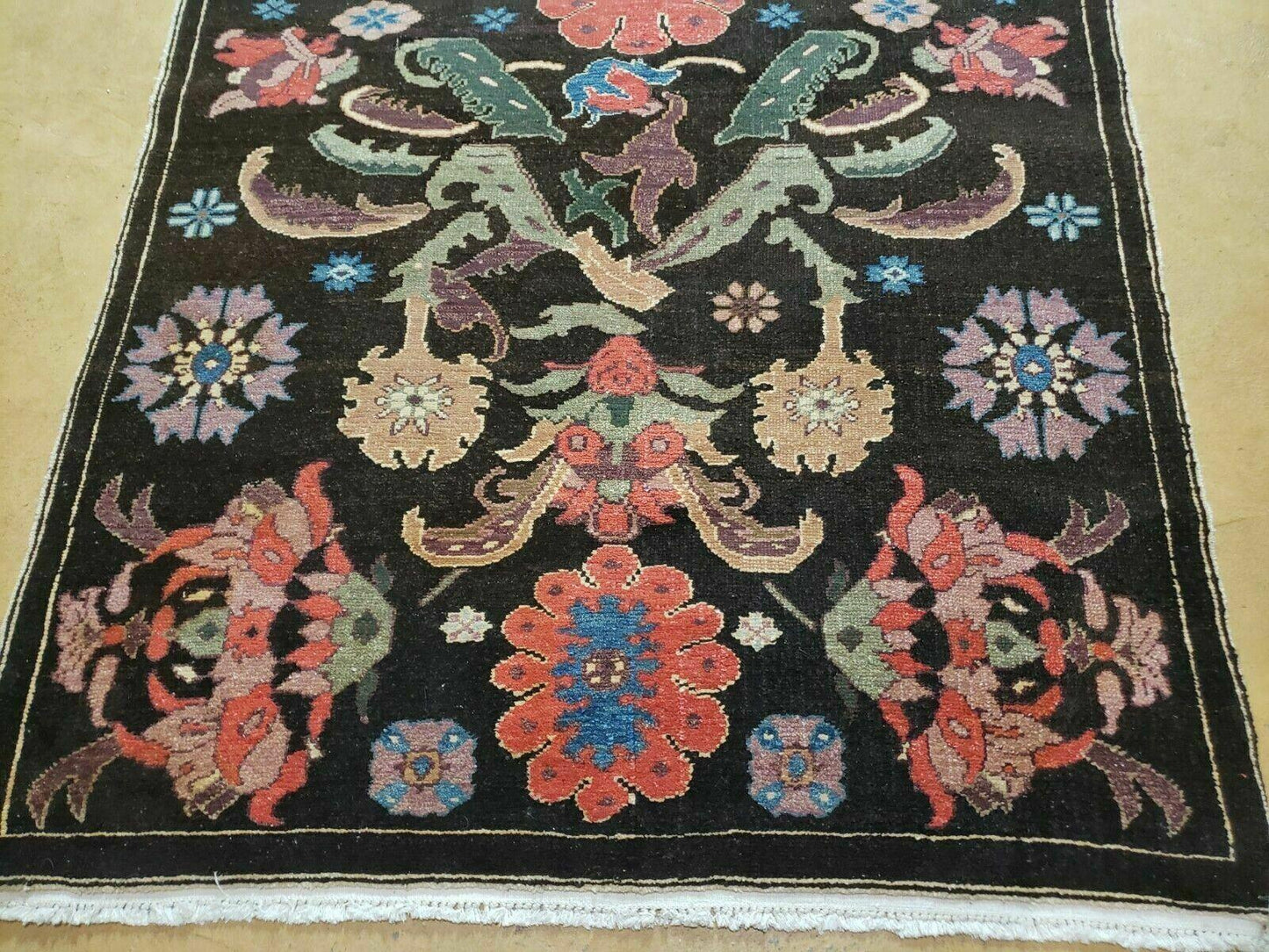 4' 5" X 16' 1" Antique Karabagh Caucasian Rug Handmade Wool Carpet Organic Dye - Nuvé