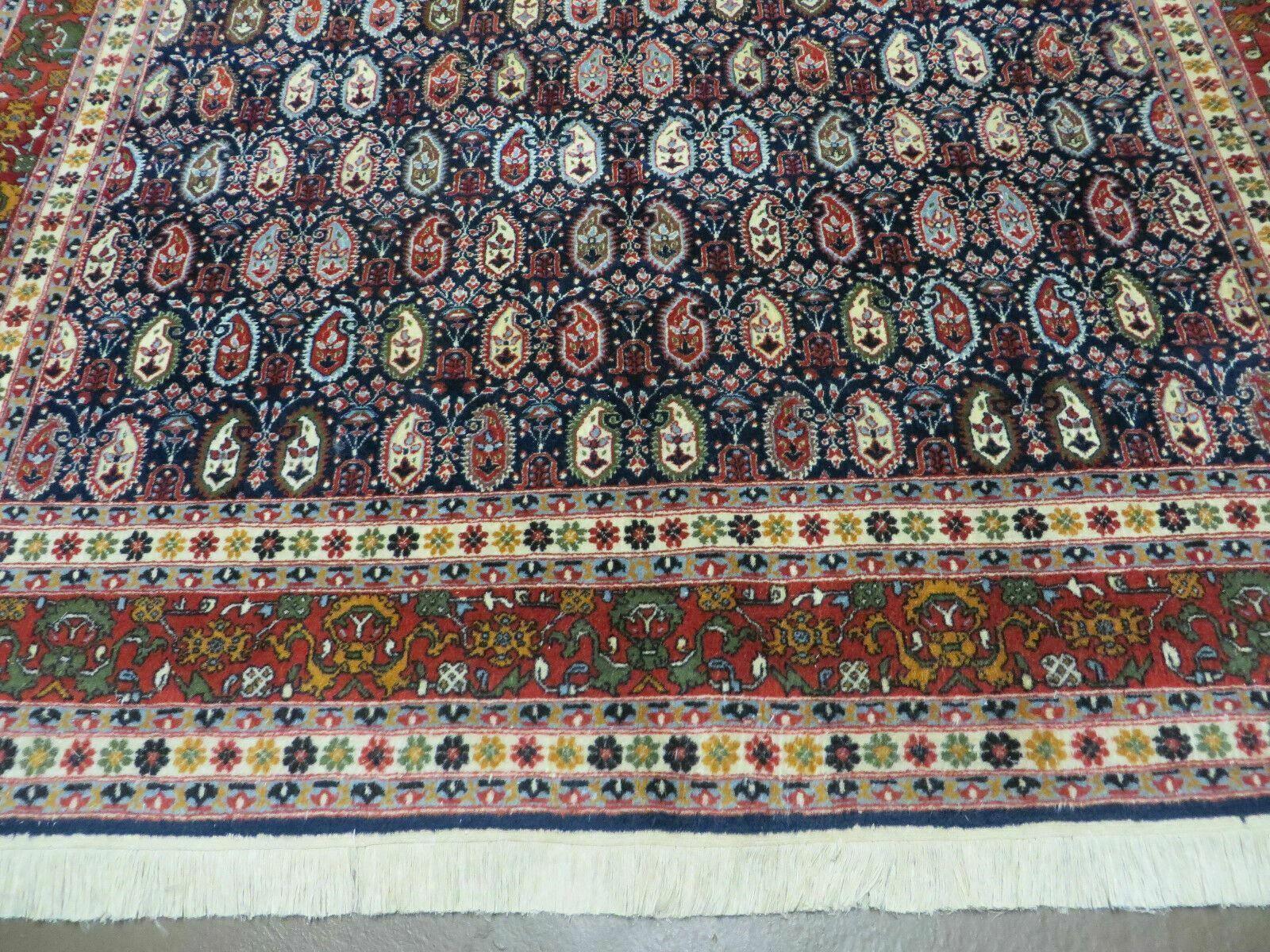 6' X 9' Vintage Fine Handmade India Paisley Rug Hand Knotted Carpet Organic Dye - Nuvé