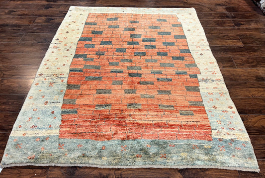 Persian Gabbeh Rug 6x8 ft, Wool Handmade Tribal Rug - Nuvé