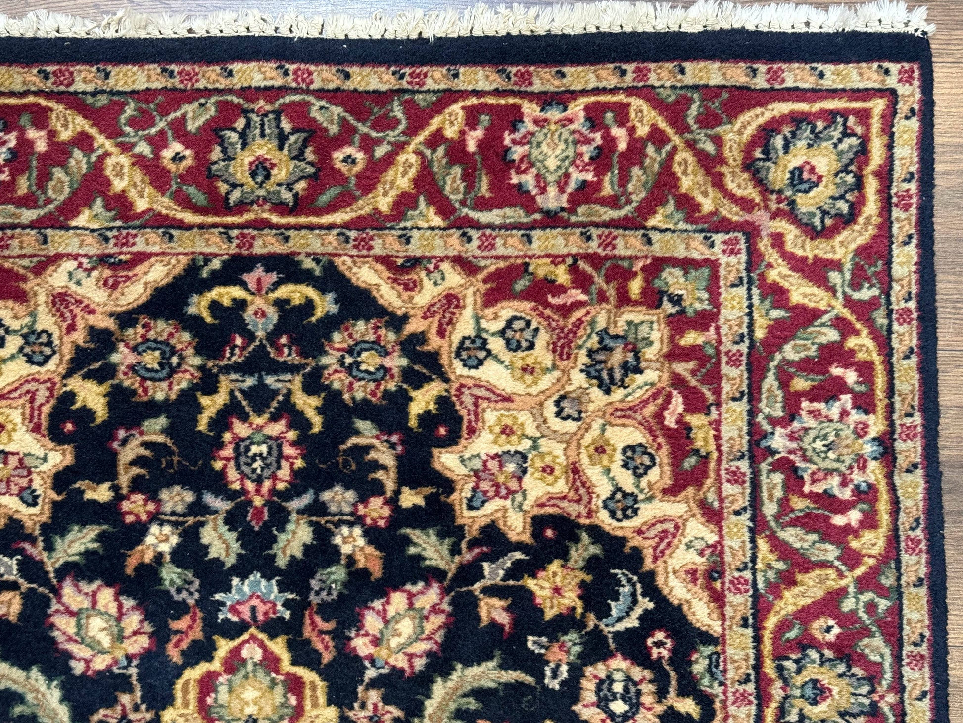 Pak Persian Sarouk Rug 3x5, Navy Blue and Red - Nuvé