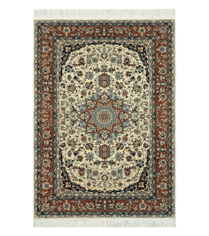 4' X 6' Handmade Ultra Fine Chinese Floral Oriental Wool Rug Hand Knotted Beige