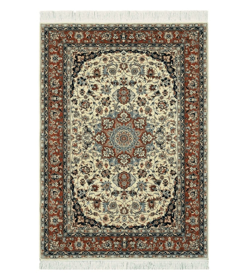 4' X 6' Handmade Ultra Fine Chinese Floral Oriental Wool Rug Hand Knotted Beige