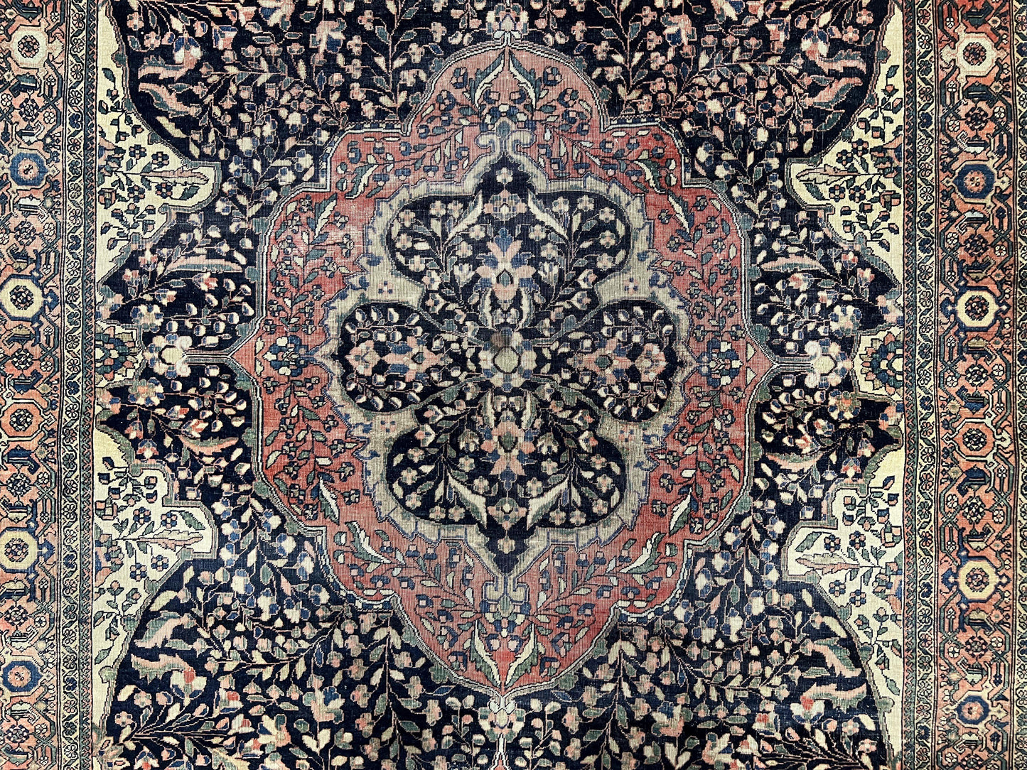 Antique Persian Sarouk Farahan Rug 4x7, Collectible Persian Carpet - Nuvé