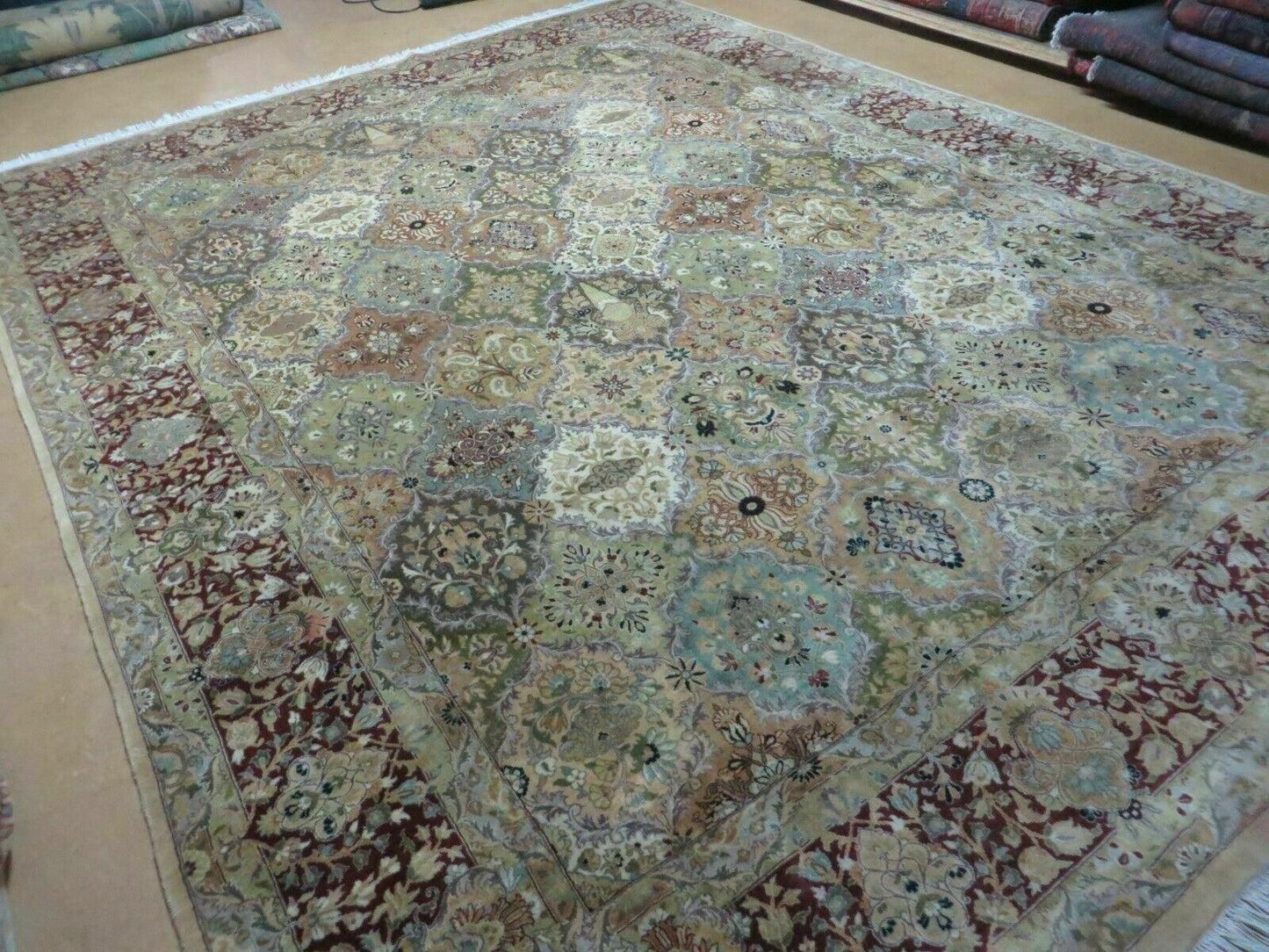 8' X 10' Safavieh Handmade Pakistan Oriental Floral Wool Rug Hand Knotted Organic - Nuvé