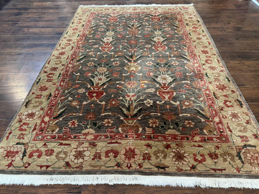 Pak Persian Mahal Rug 6x9, Floral Handmade Wool Traditional Oriental Carpet - Nuvé