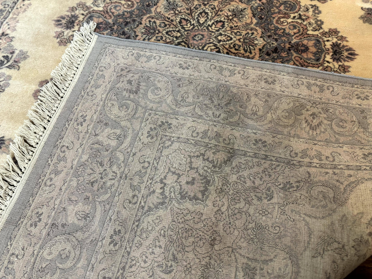 Belgium Power Loomed Wool Rug 6.9 x 9.6, Vintage Oriental Carpet