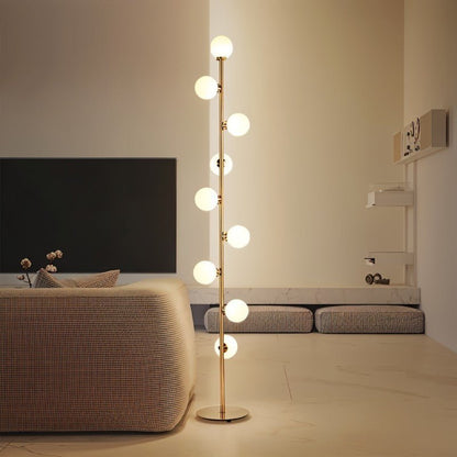 Modern Domena Floor Lamp by Residence Supply with sleek metal stand and fabric shade for stylish ambient lighting.