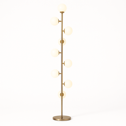 Modern Domena Floor Lamp by Residence Supply with a sleek metal stand and fabric shade, ideal for living room or office lighting.