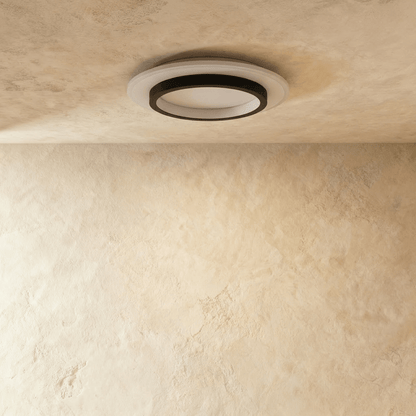 Doveva ceiling light from Residence Supply with a modern, sleek design and white finish, ideal for ceiling installation in living spaces.