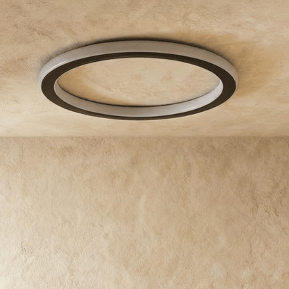 Doveva ceiling light by Residence Supply, modern circular ceiling fixture with sleek metal finish and integrated LED lighting.