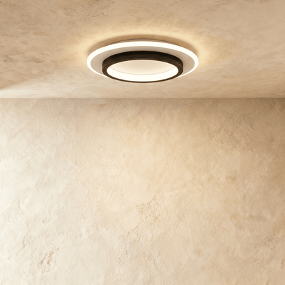 Doveva ceiling light by Residence Supply, modern round fixture with a sleek white finish ideal for contemporary indoor spaces