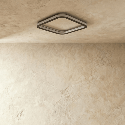 Doveva ceiling light by Residence Supply, modern round LED fixture with sleek white finish, ideal for contemporary interior lighting.
