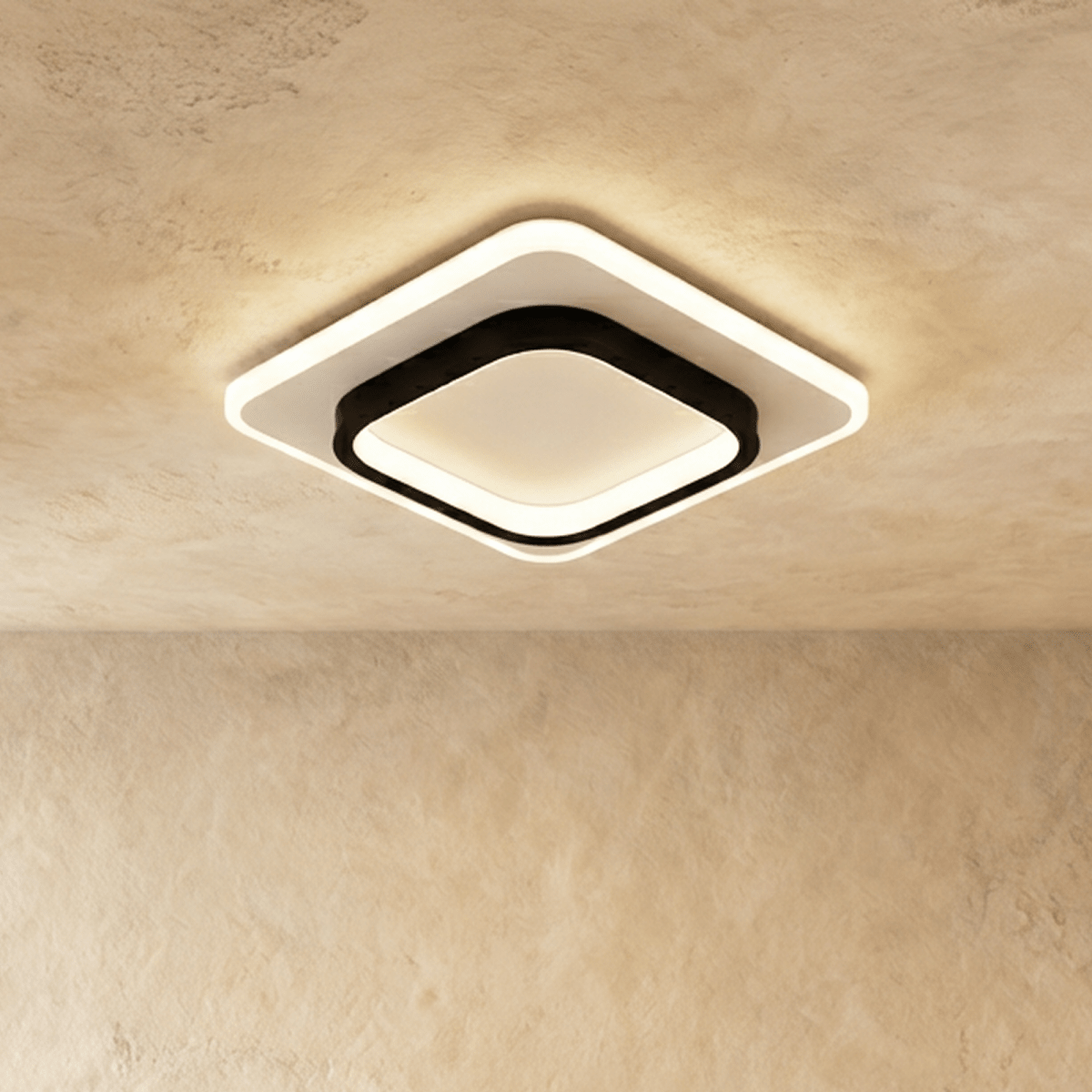 Doveva ceiling light by Residence Supply, modern round flush mount fixture with frosted glass shade and brushed metal finish.