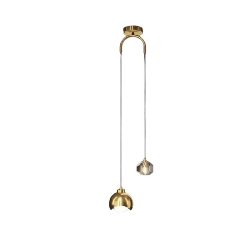 Residence Supply dual pendant light with two hanging glass shades and modern black finish, ideal for contemporary interior decor.