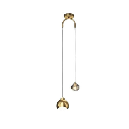 Residence Supply dual pendant light with two hanging glass shades and modern black finish, ideal for contemporary interior decor.