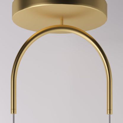 Two modern pendant lights with sleek black fixtures and glass shades hanging from a ceiling, designed for stylish interior lighting.