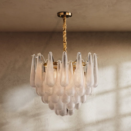 Elegant Duska chandelier by Residence Supply featuring intricate metalwork and multiple light fixtures for stylish illumination.