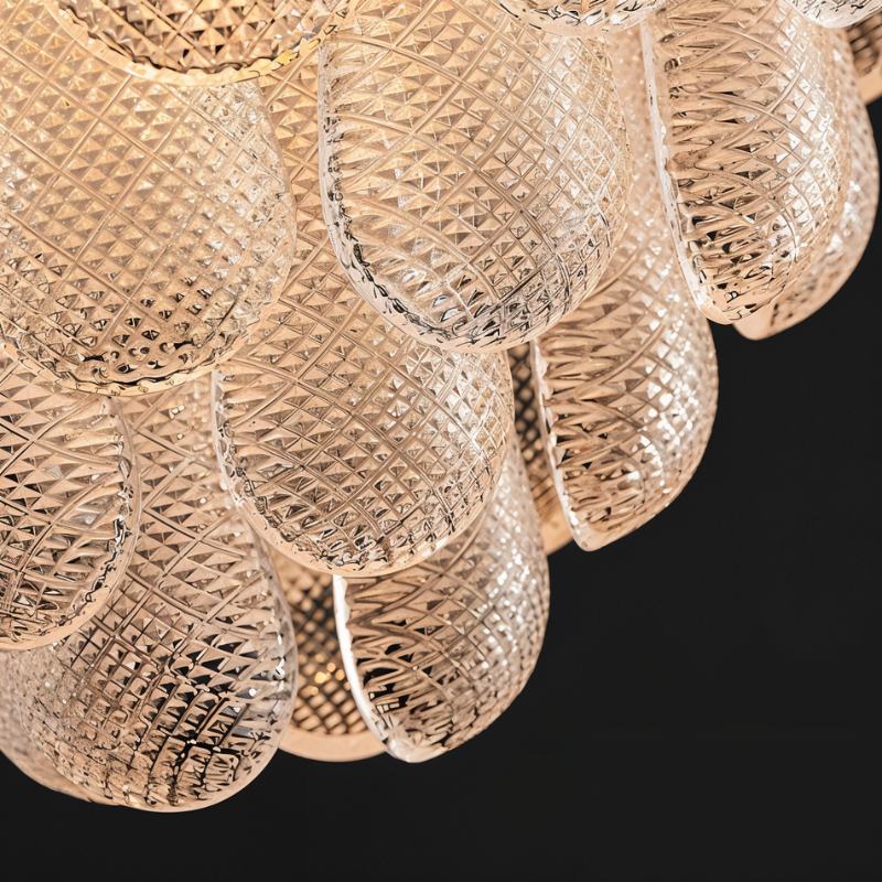 Elegant Duska Chandelier by Residence Supply featuring multiple glass globes and a sleek metal frame for modern decor.