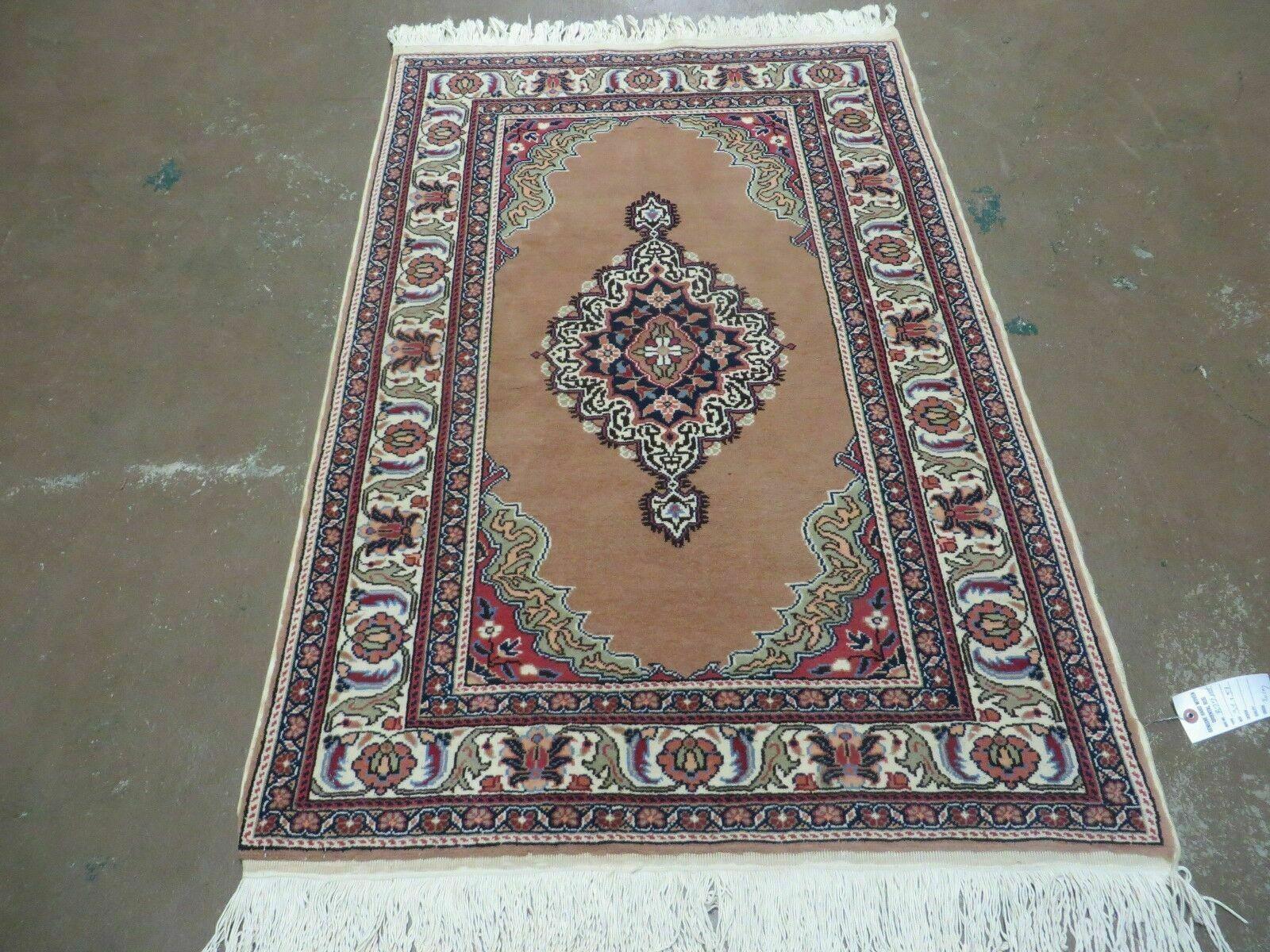 3' X 4' Vintage Handmade Turkish Kayseri Wool Cotton Rug Carpet Camel Hair Nice - Nuvé