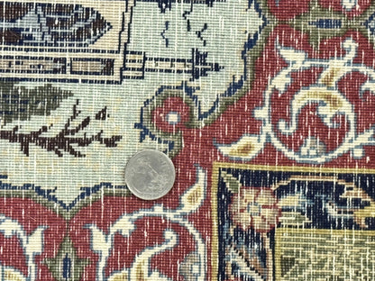 Persian Isfahan Pictorial Rug 3.6 x 5.7, Very Fine 400 KPSI, Historical Buildings, Signed By Masterweaver, Handmade