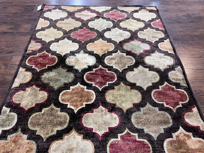 Panel Design Rug 5x7, Multicolor Contemporary Area Rug, Small Living Room Rug - Nuvé