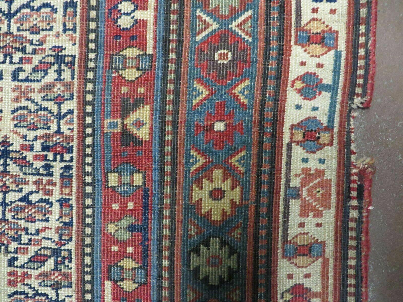 5' X 9' Antique Handmade Caucasian Kuba Wool Rug Veg Dye Runner Nice - Nuvé
