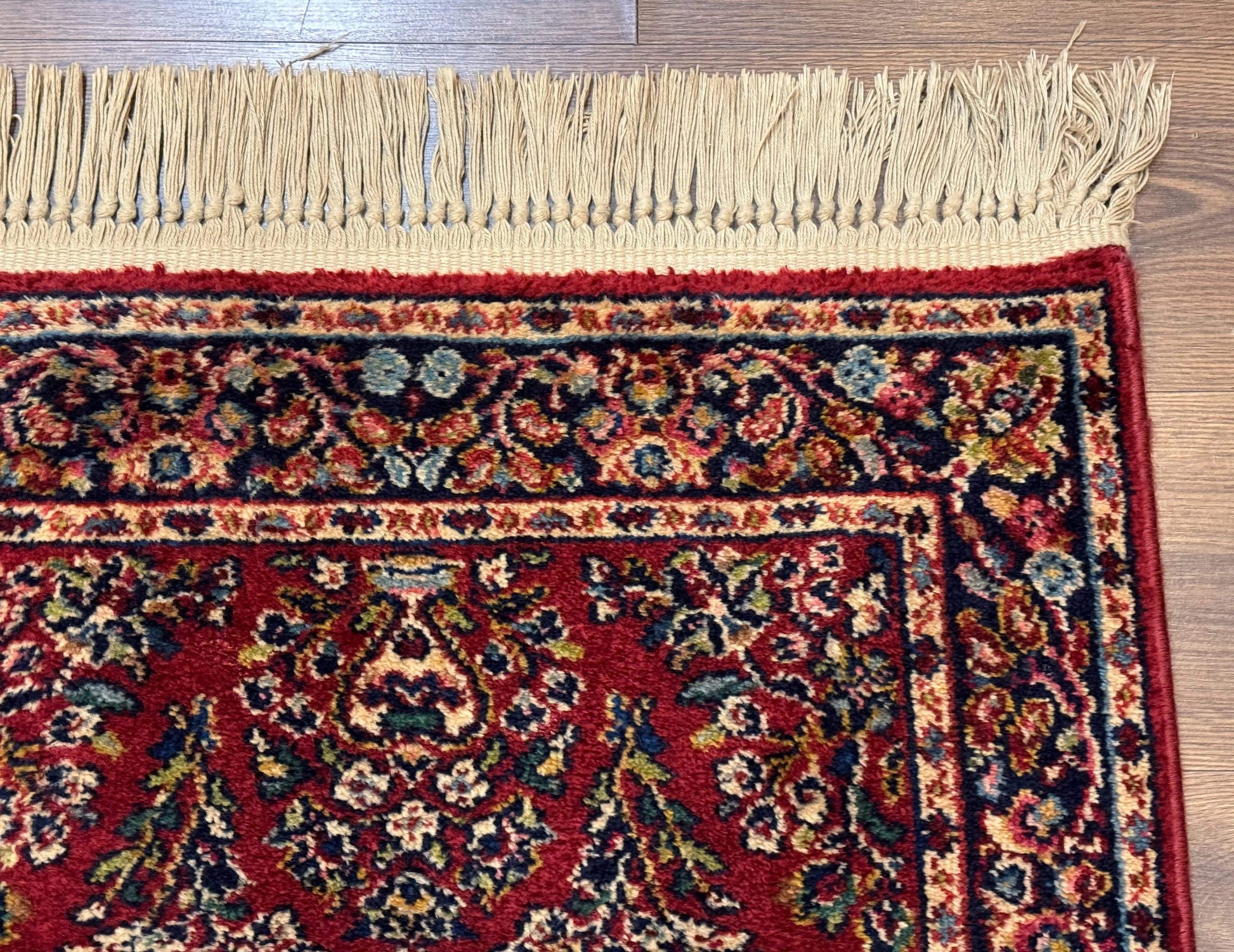 Karastan Runner Rug 2.6 x 8.6, Red Sarouk #785, Original 700 Series, Wool, Rare - Nuvé