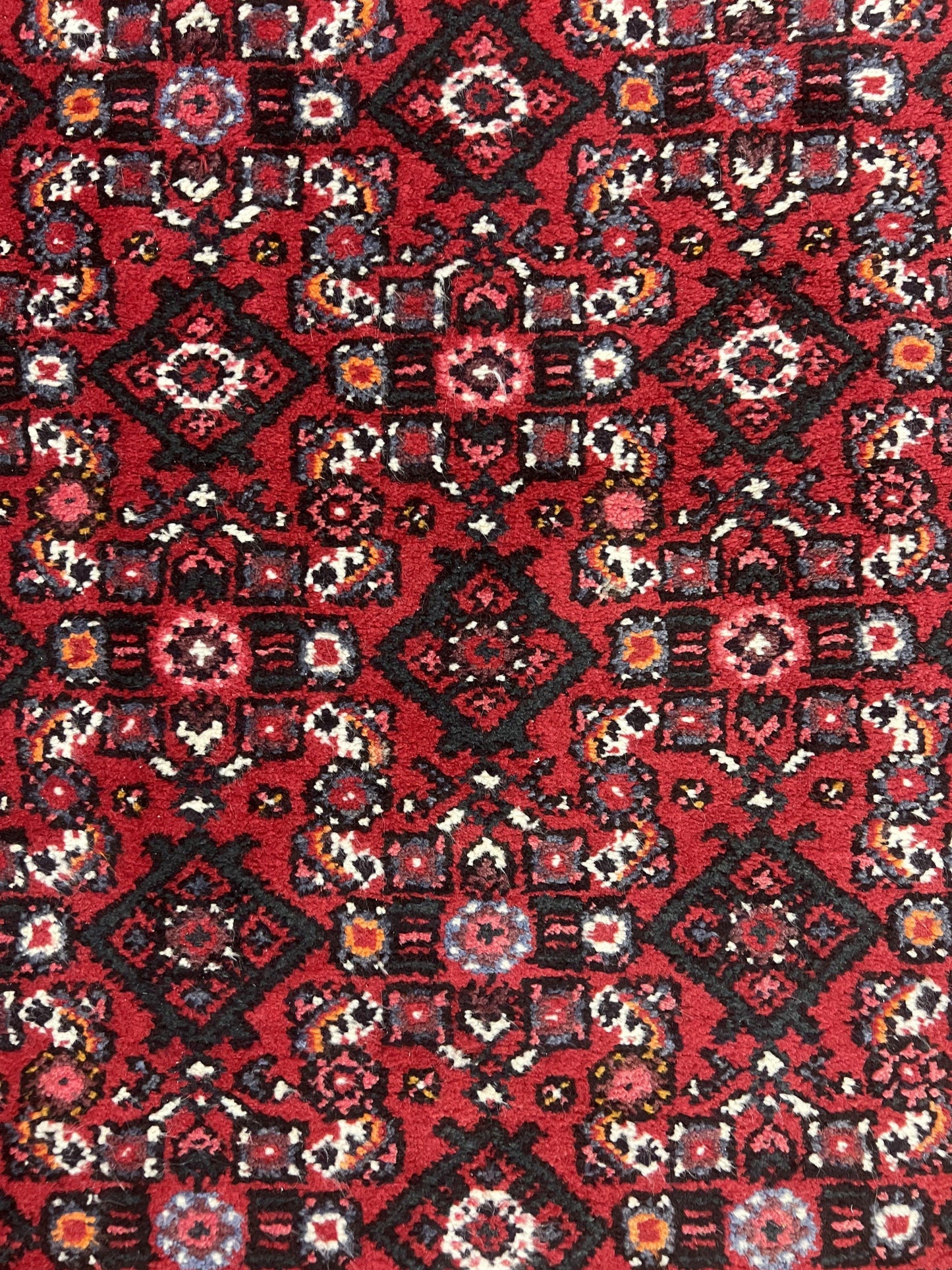 Persian Runner Rug 3 x 16, Wool Handmade Long Antique Hamadan Oriental Rug for Hallway, Red Tribal Rug, Allover Pattern, 3x16 Runner Rug - Nuvé