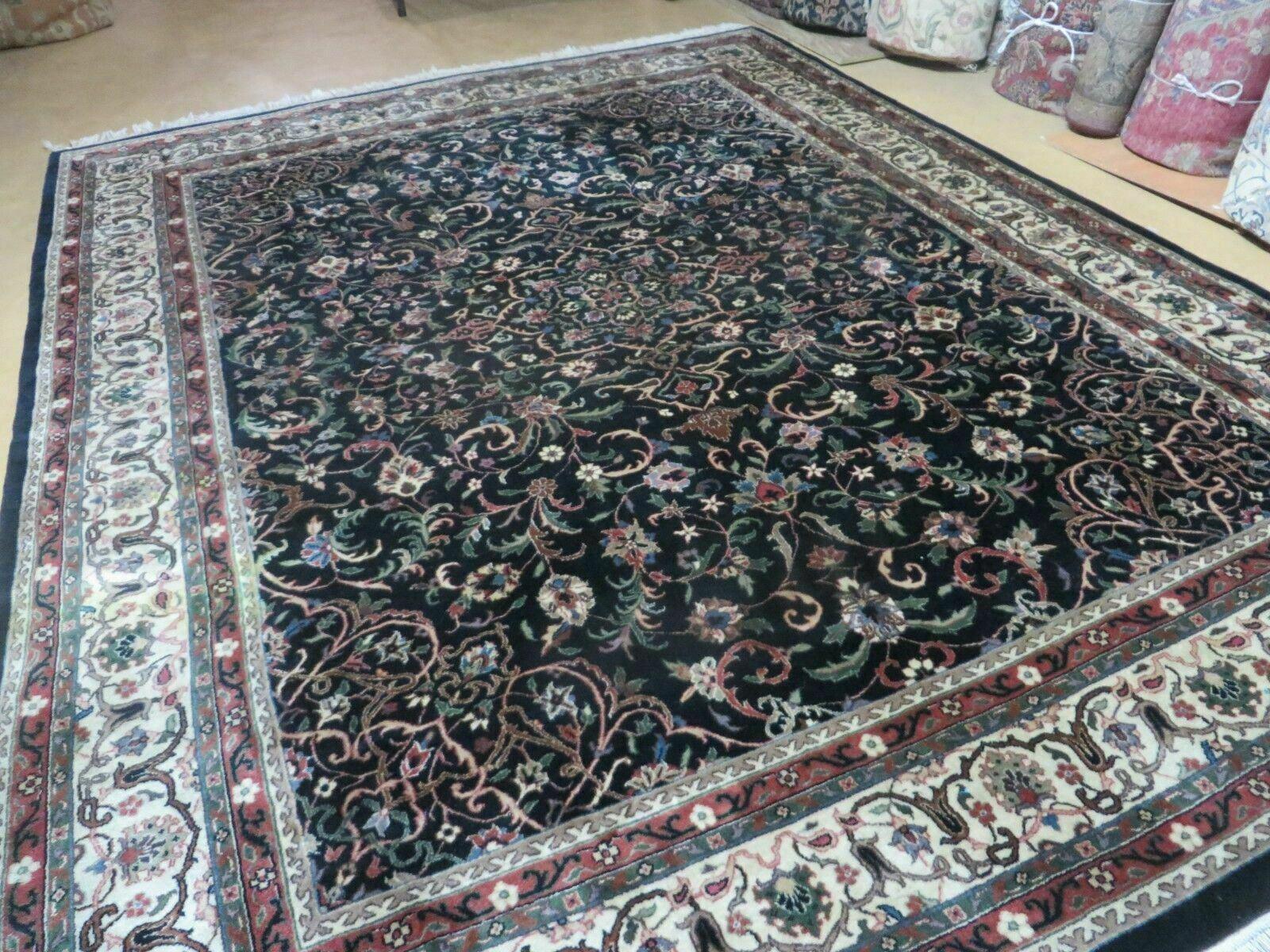 Indo Persian Rug 8x10, Wool Handmade Floral Carpet - Nuvé