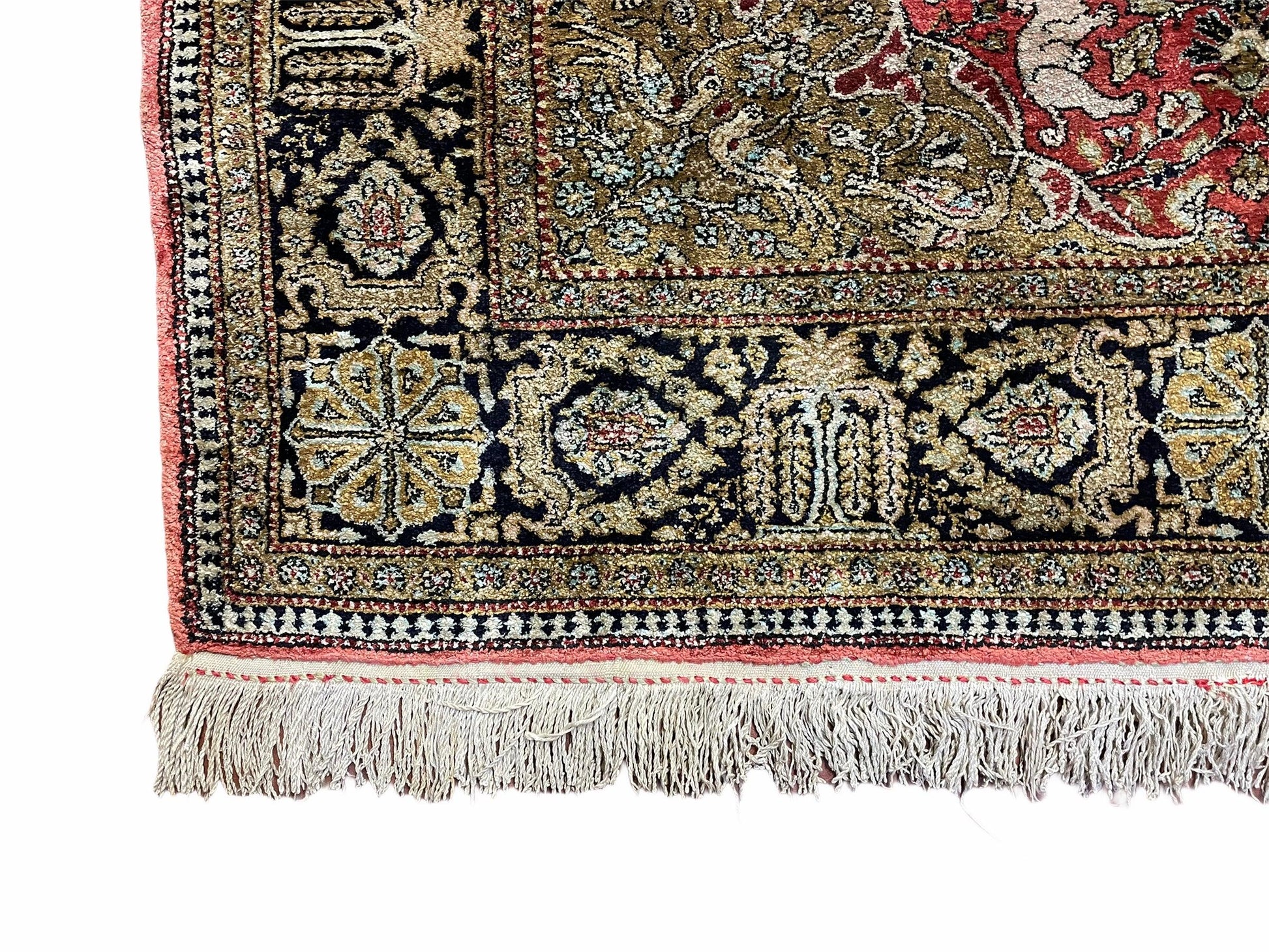 Persian Qum Silk Rug 3.8 x 5.6, Silk on Silk, Animal Pictorials, Fine 330 KPSI - Nuvé