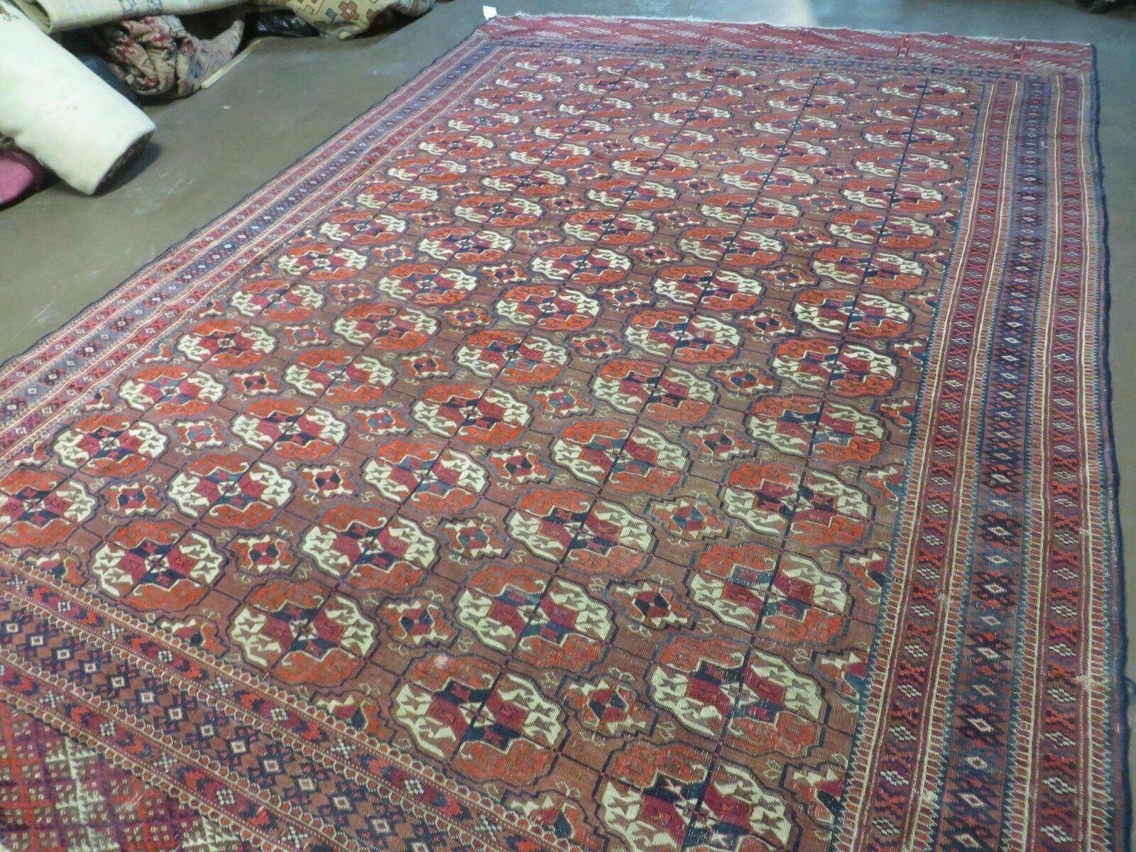 6' X 10' Antique Handmade Bokhara Turkoman Yamud Wool Rug Carpet NICE # 61 - Nuvé