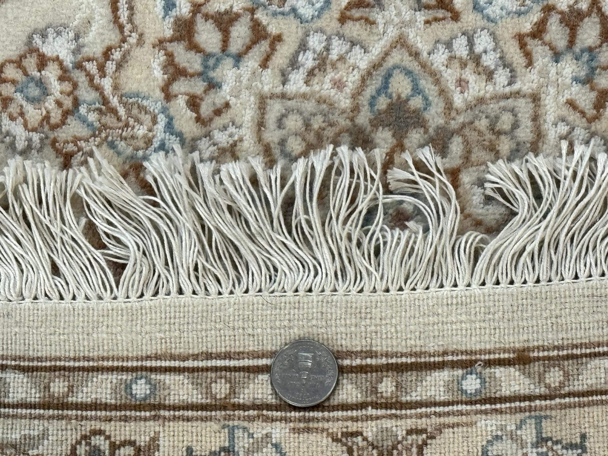 Small Persian Tabriz Rug 2.6 x 3.8, Vintage, Wool and Silk Highlights, Fine 225 KPSI - Nuvé