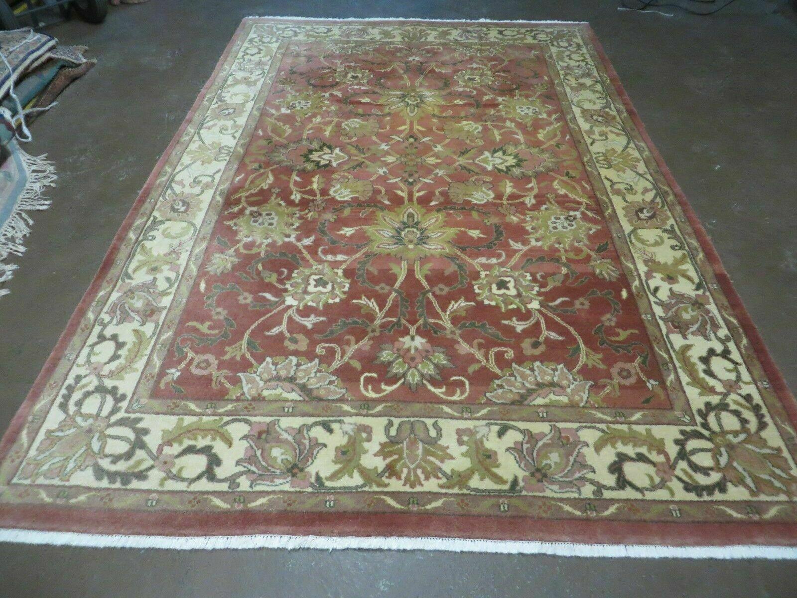 6' X 9' Vintage Handmade Indian Floral Oriental Wool Rug Veg Dyes Nice - Nuvé
