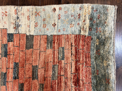 Persian Gabbeh Rug 6x8 ft, Wool Handmade Tribal Rug - Nuvé
