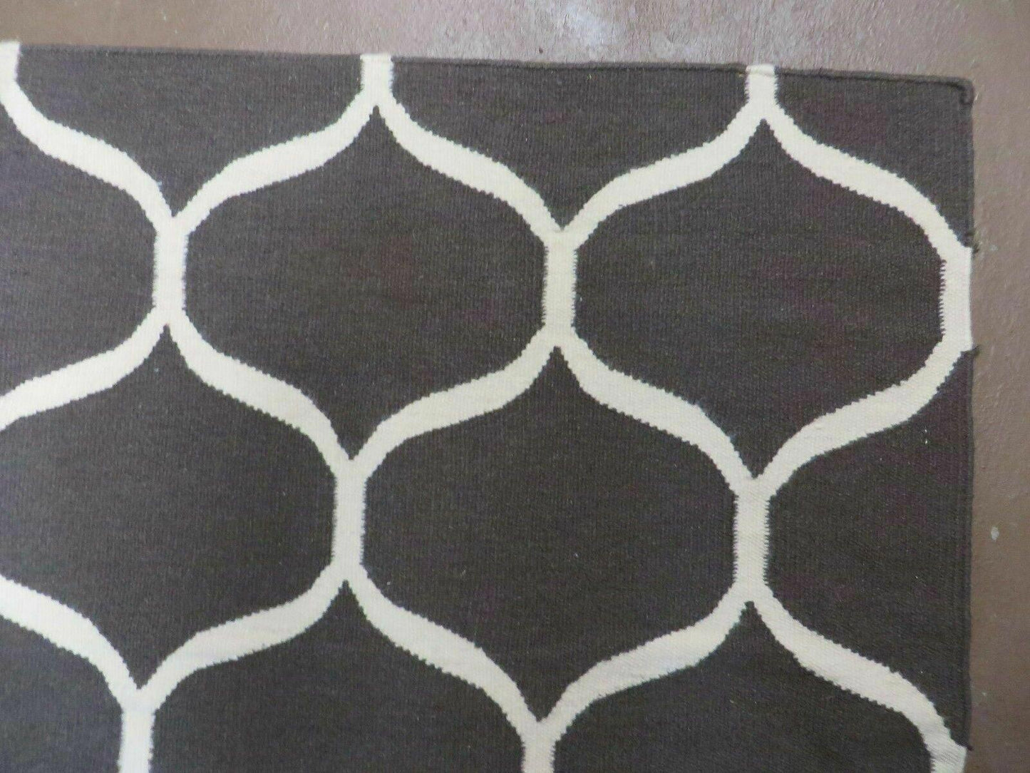5' X 8' Modern Contemporary Hand Made Flat Weave Wool Rug Veg Dyes Nice - Nuvé
