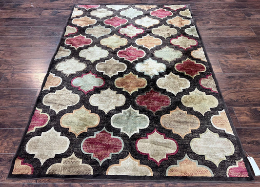 Panel Design Rug 5x7, Multicolor Contemporary Area Rug, Small Living Room Rug - Nuvé