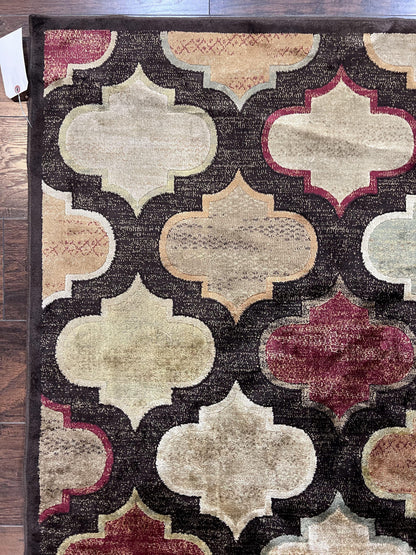 Panel Design Rug 5x7, Multicolor Contemporary Area Rug, Small Living Room Rug - Nuvé