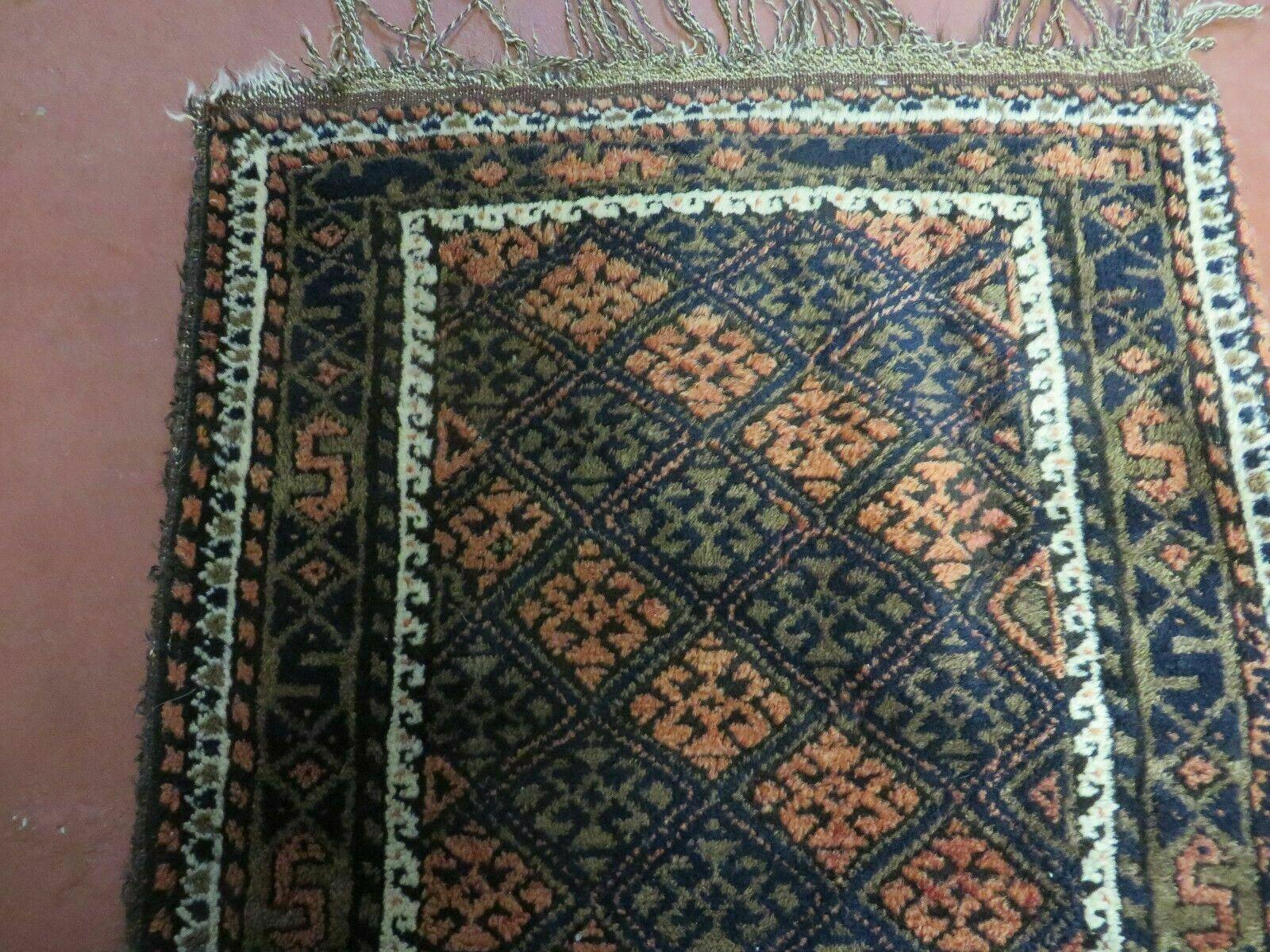 2' X 3' Antique Handmade Pakistani Bokhara Turkoman Balouchi Wool Rug Mat Nice - Nuvé