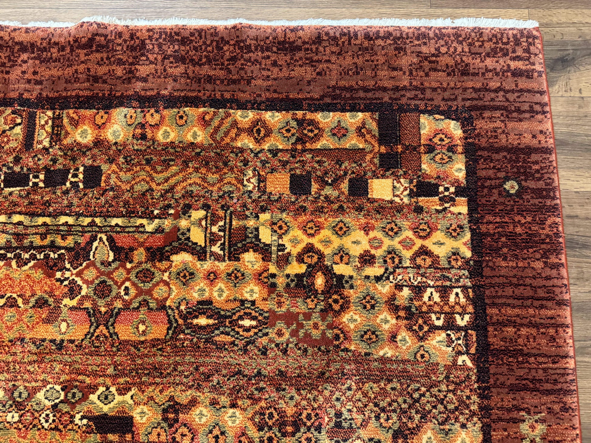 Couristan Rug 8x11 Brown Contemporary Wool Belgium Power Loomed Carpet - Nuvé