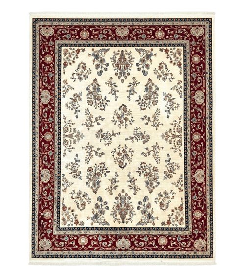 Karastan Rug 8.6 x 11.6, English Manor #2103, Ivory Floral Sarouk, Wool Karastan Carpet, Large Karastan Area Rug, Traditional Karastan Rug