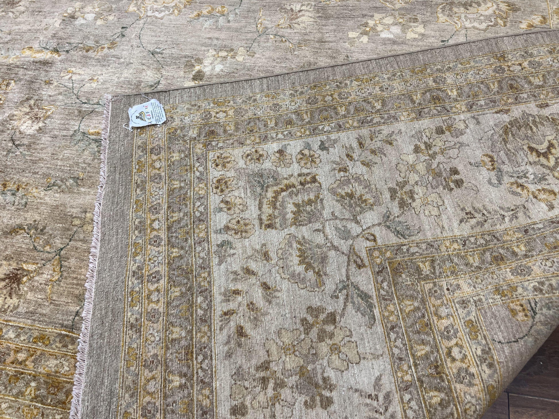 Pak Persian Rug 12x15, Wool Hand Knotted Oriental Floral Carpet, Signed by Master Weaver, 12x15 Large Palace Size Rug - Nuvé