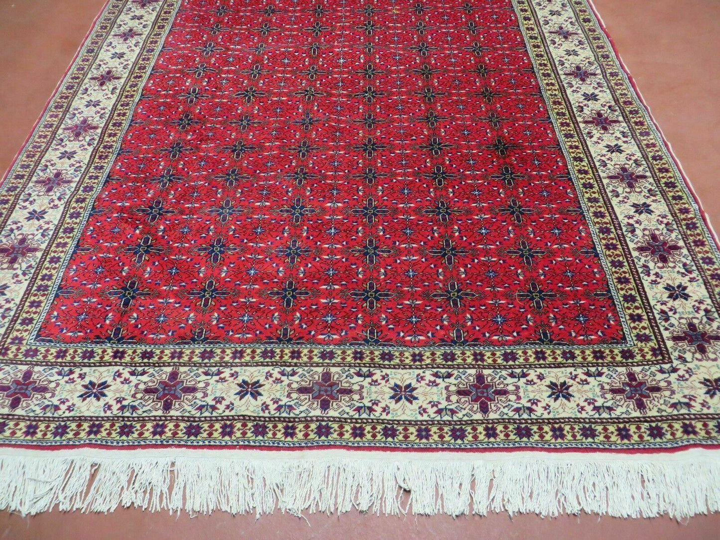 6' X 10' Vintage Handmade Turkish Sevas Kayseri Wool Rug Carpet Nice - Nuvé