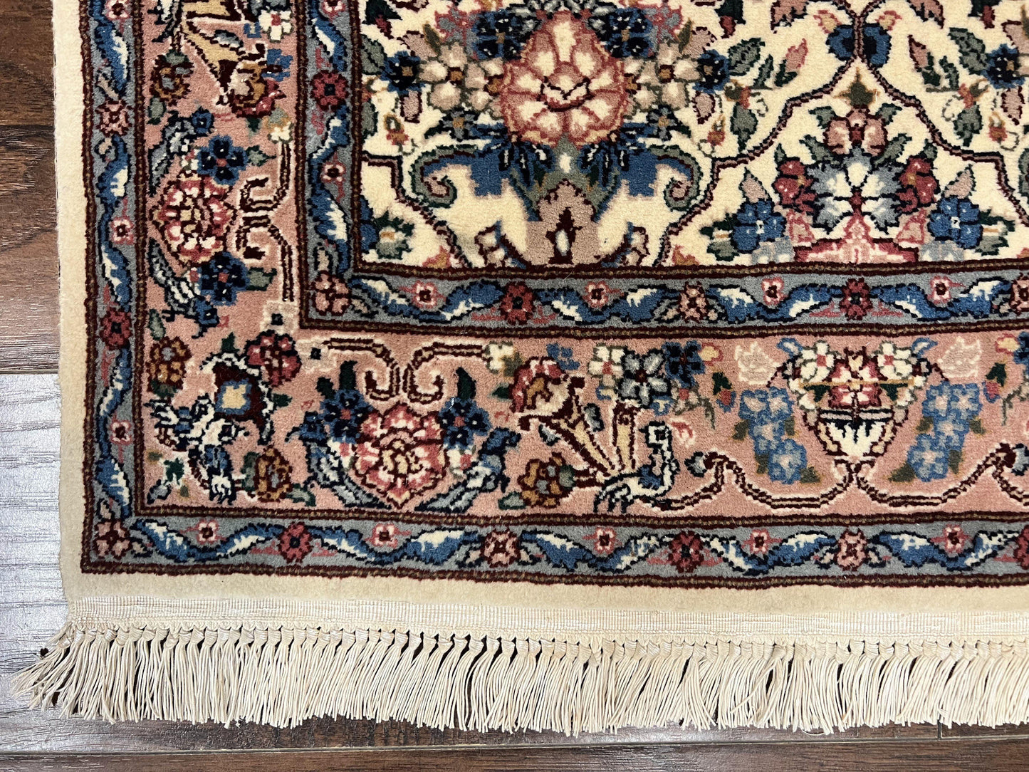 Sino Persian Runner Rug 2.8 x 14, Hand Knotted Vintage Oriental Hallway Rug, 14ft Runner, Cream, Floral, Wool - Nuvé
