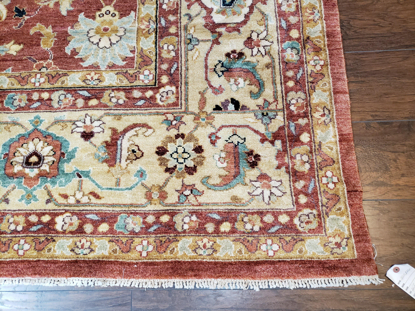 Safavieh Room Sized Rug 10x14, Wool Hand-Knotted Auburn Red & Light Gold Egyptian Mahal Oriental Carpet, 10 x 14 Large Living Room Rug - Nuvé