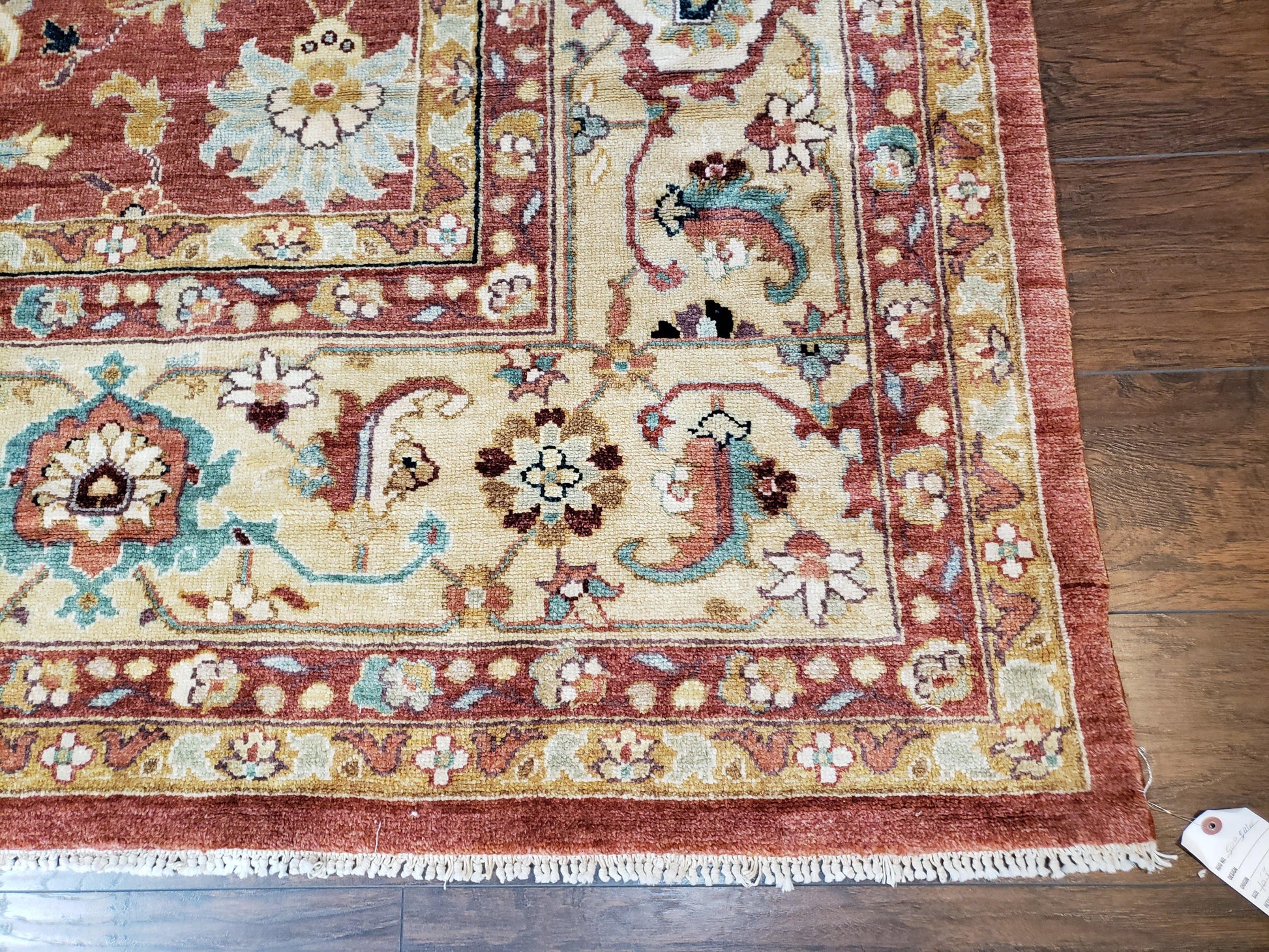 Safavieh Room Sized Rug 10x14, Wool Hand-Knotted Auburn Red & Light Gold Egyptian Mahal Oriental Carpet, 10 x 14 Large Living Room Rug - Nuvé