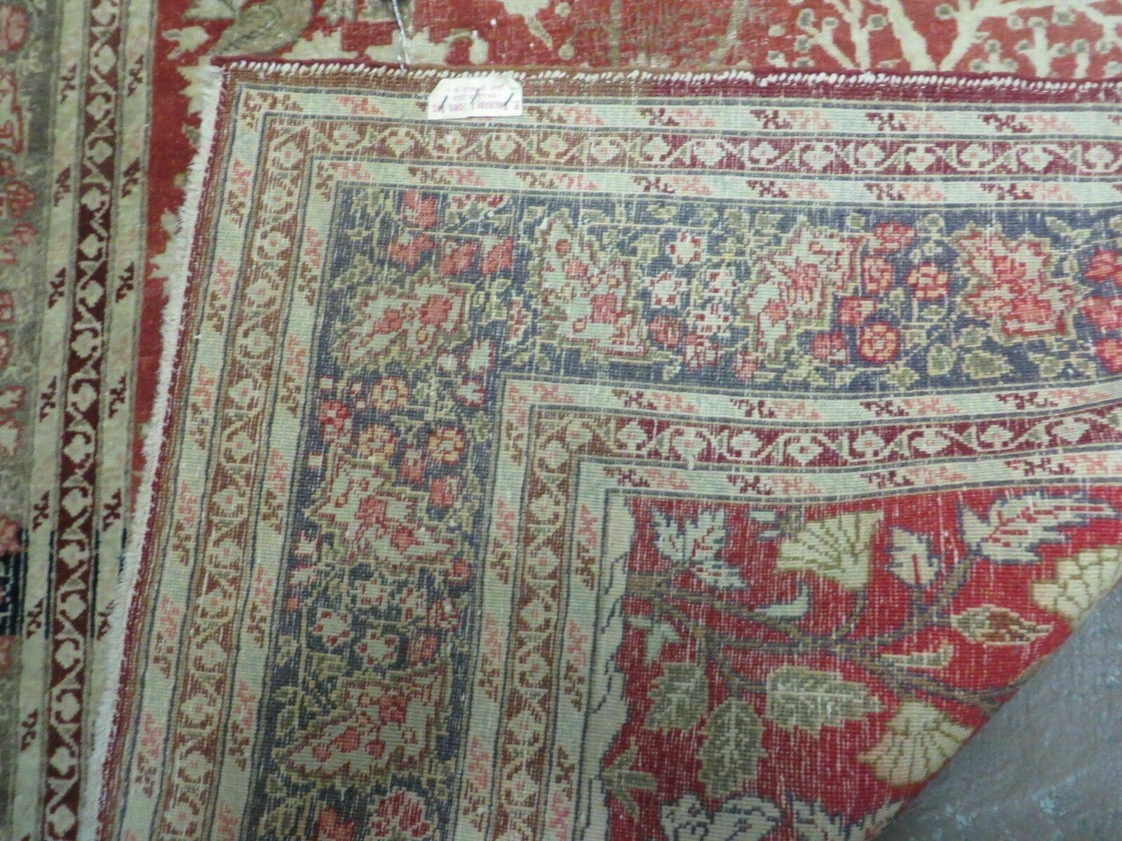 4' X 6' Antique Handmade Turkish Tree Of Life Oriental Wool Rug Birds Red - Nuvé