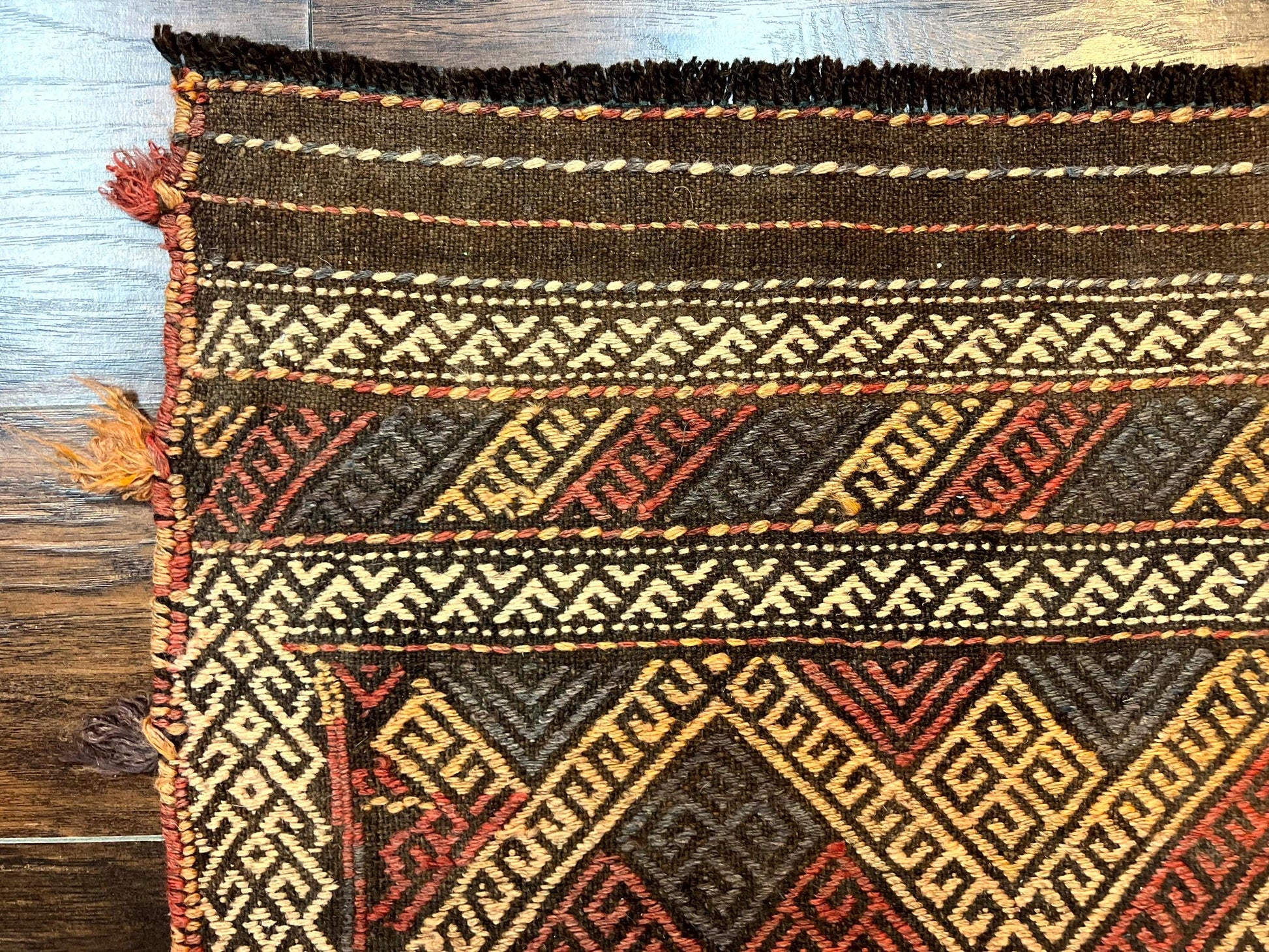 Tribal Runner Rug 2x8, Pakistani Turkoman Runner, Wool Handmade Vintage Rug - Nuvé