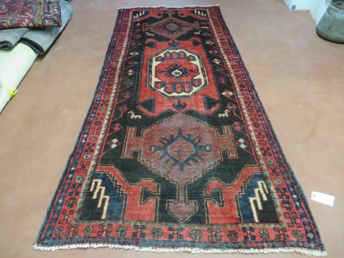 4' X 8' Antique Handmade India Geometric Oriental Tribal Wool Rug Red # 603 - Nuvé