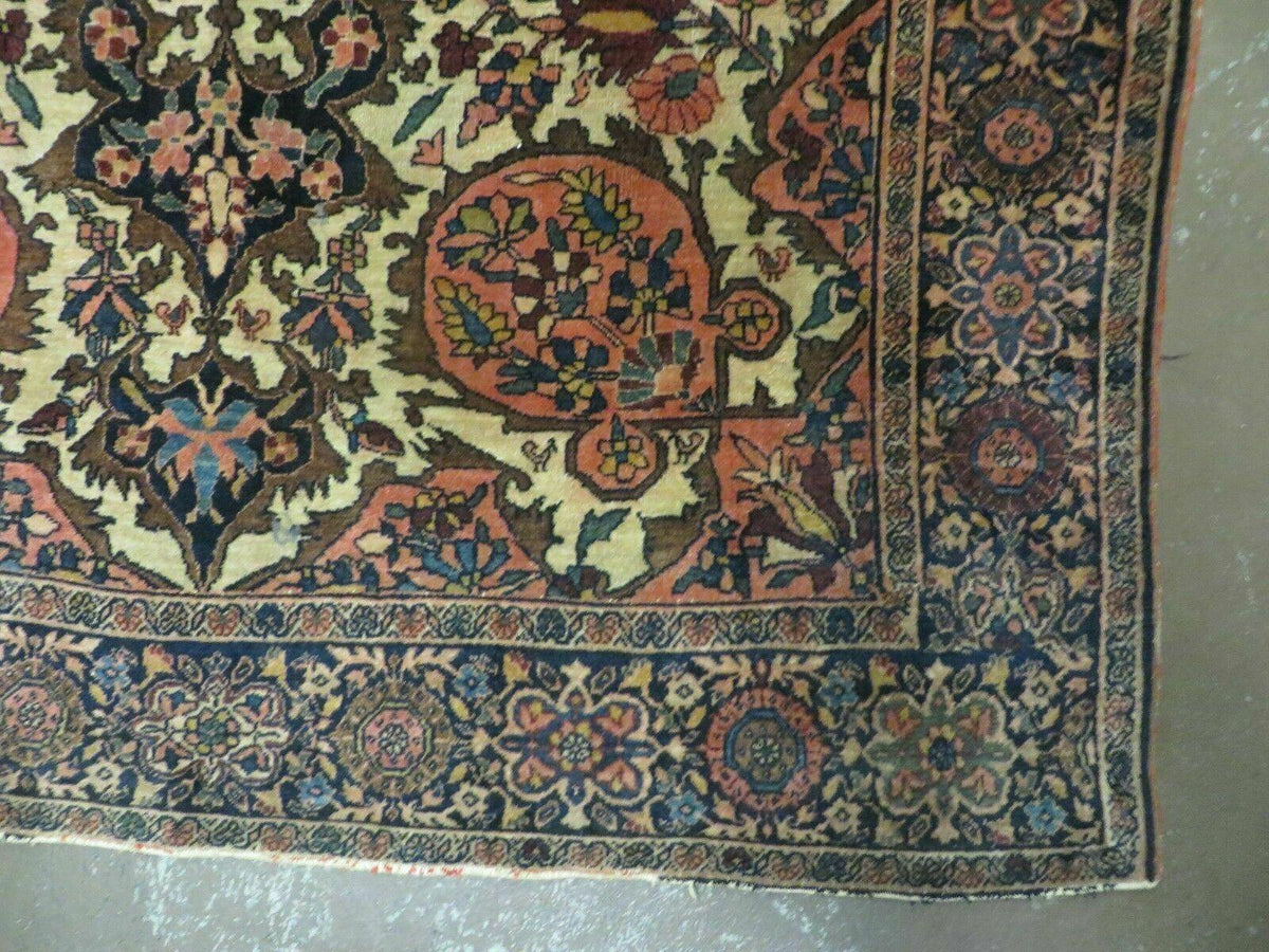 4' X 6' Antique Ultra Fine Handmade India Floral Oriental Wool Rug Carpet Nice